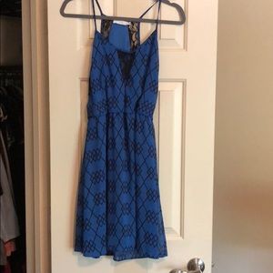 Black and blue dress